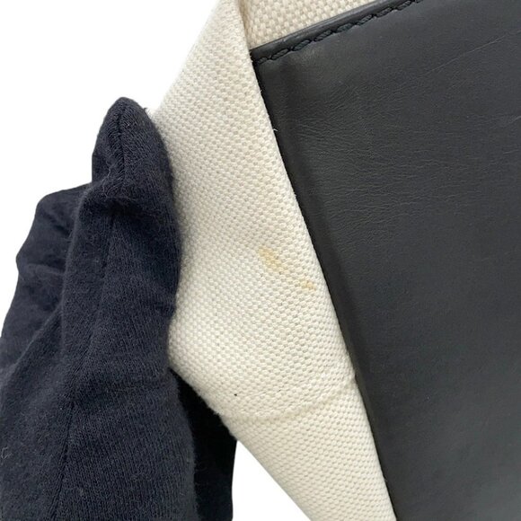 BALENCIAGA Navy Kabas Size S Canvas/Leather Natural/Black - Picture 6 of 16